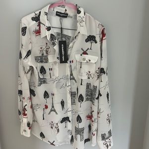 NWT: Karl Lagerfeld blouse size Medium